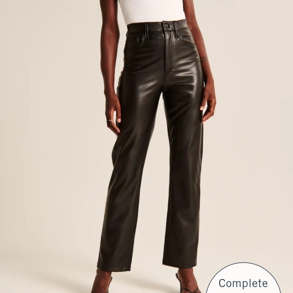 Brand new Abercrombie Black Faux Leather Pants